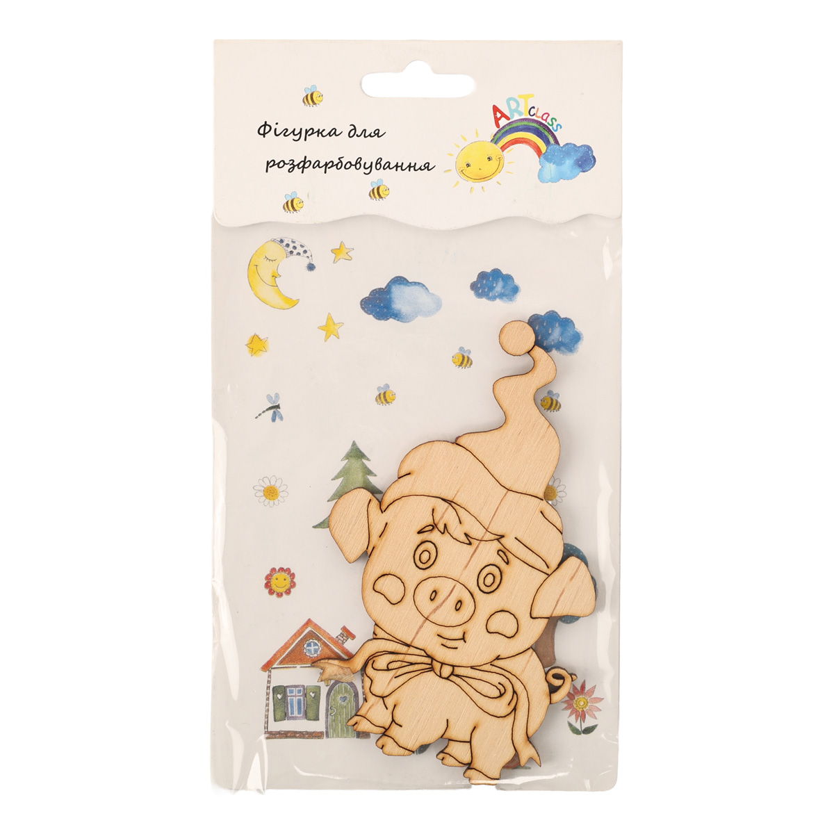 Заготівка дерев`яна "Рік свинки-5, блістер", 10*7 см, NY10-072В