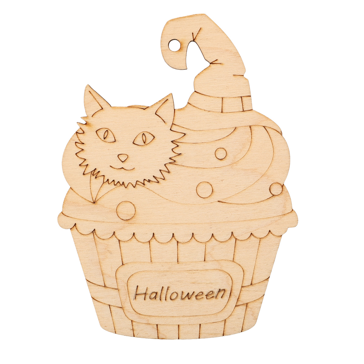 Заготовки из дерева Пирожное с котом, 3-126