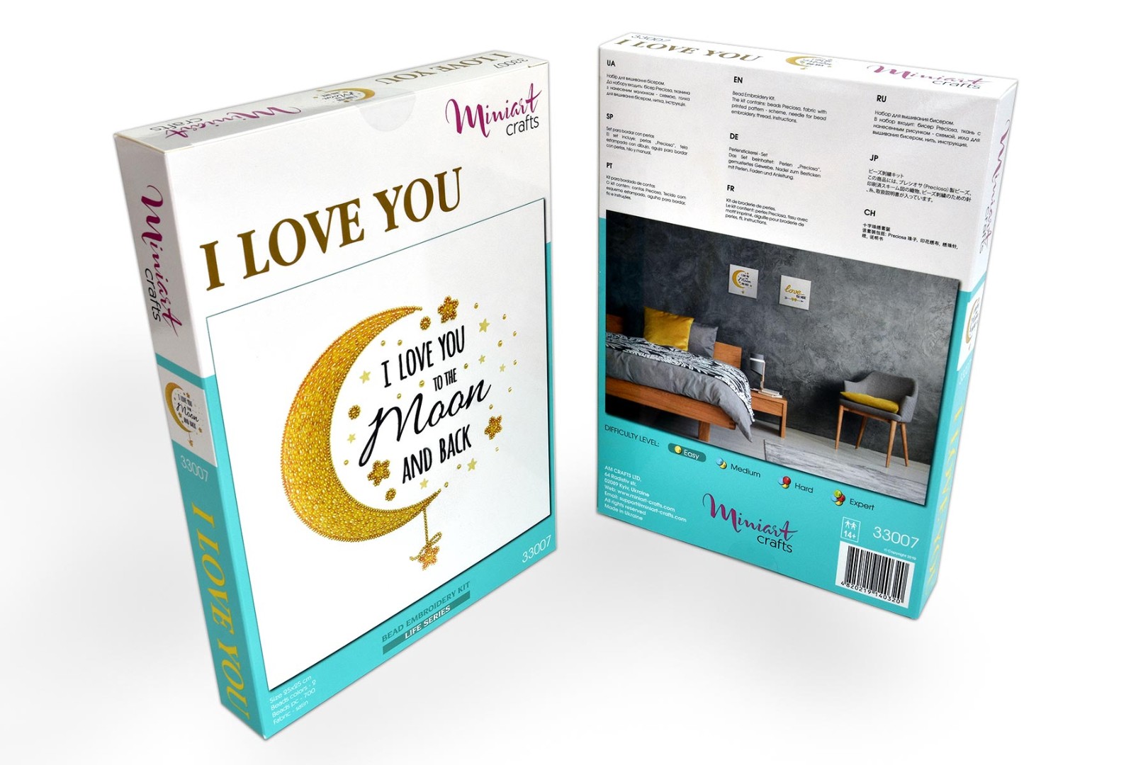 Набір для вишивання Кохаю тебе до Місяця, 33007, Miniart-Crafts 3