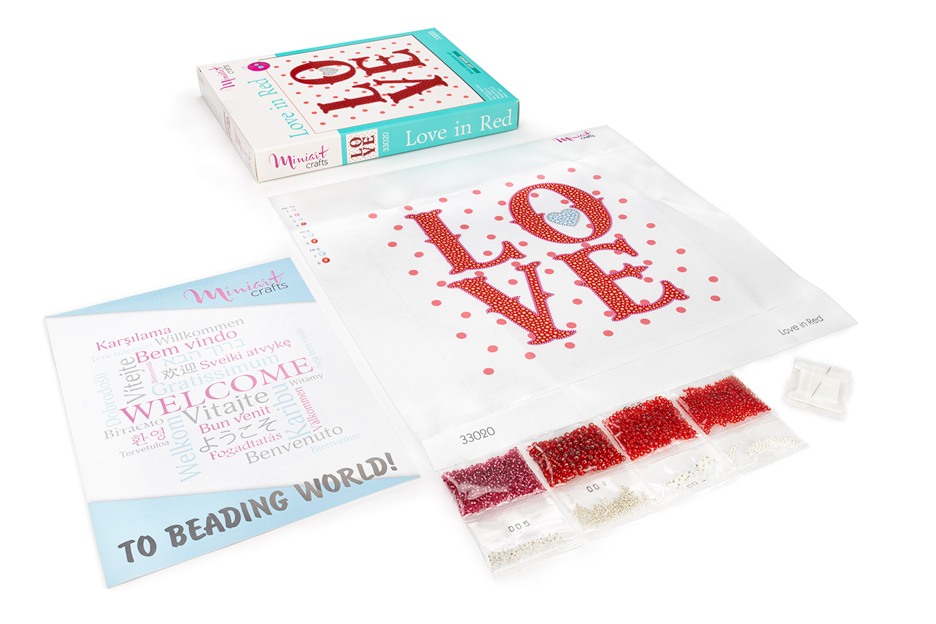 Набір для вишивання Кохання Червоний колір, 33020, Miniart-Crafts 1