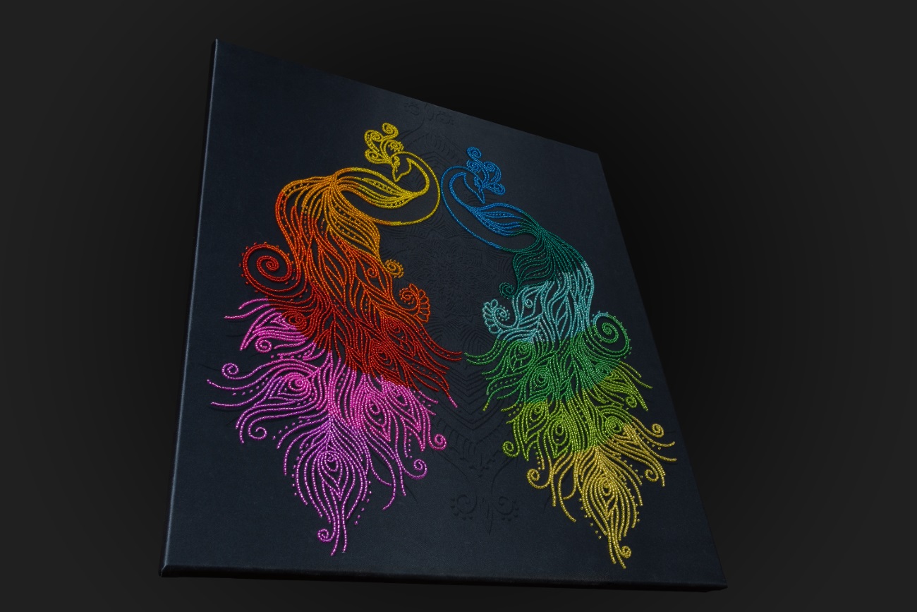 Набор для вышивания Цветные павлины, 55016, Miniart-Crafts 1