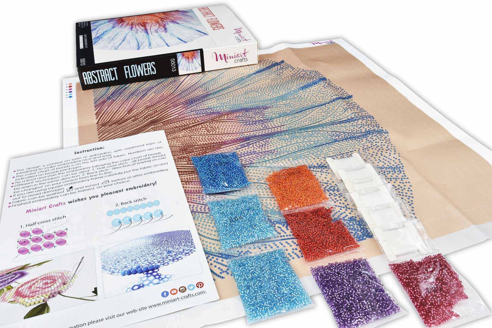 Набор для вышивания Абстрактный цветок, 55013, Miniart-Crafts 1