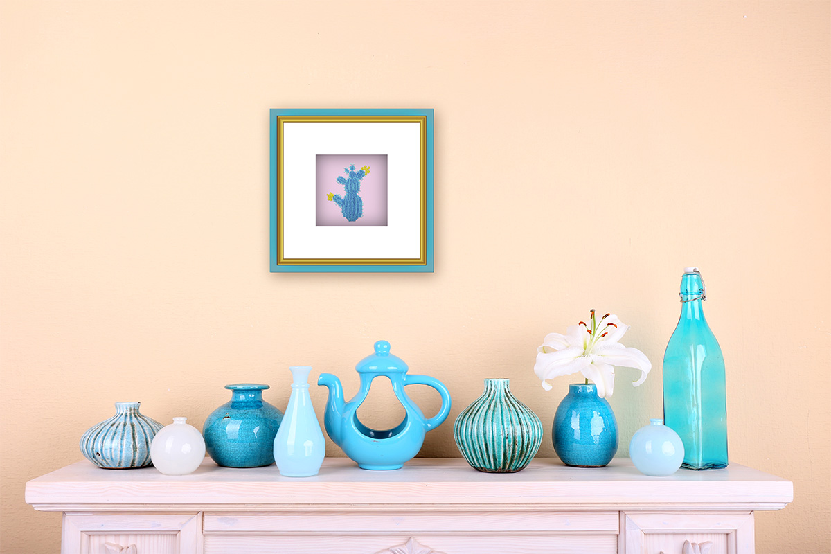 Набор для вышивания Голубой Кактус, 44405, Miniart-Crafts 4