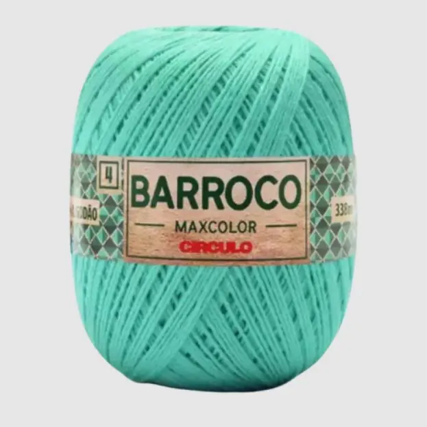 Пряжа 5091 Голубой (100% хлопок, 200гр. 338м. 6 мот. в уп.), ТМ "BARROCO MAXCOLOR 4"