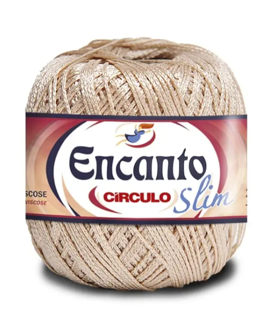 Пряжа 7650 Бежевый (100% вискоза, 100гр. 240м 6 мот. в уп), ТМ "ENCANTO SLIM"