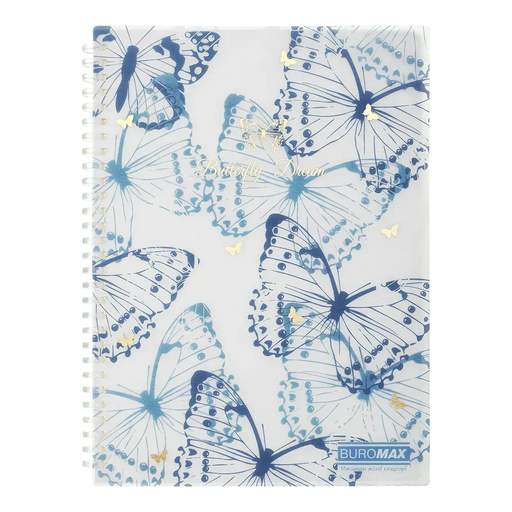 Зошит для записів B5, 80 арк " Arabeski", клітинка, пластикова обкладинка, синій, BM.2586-02