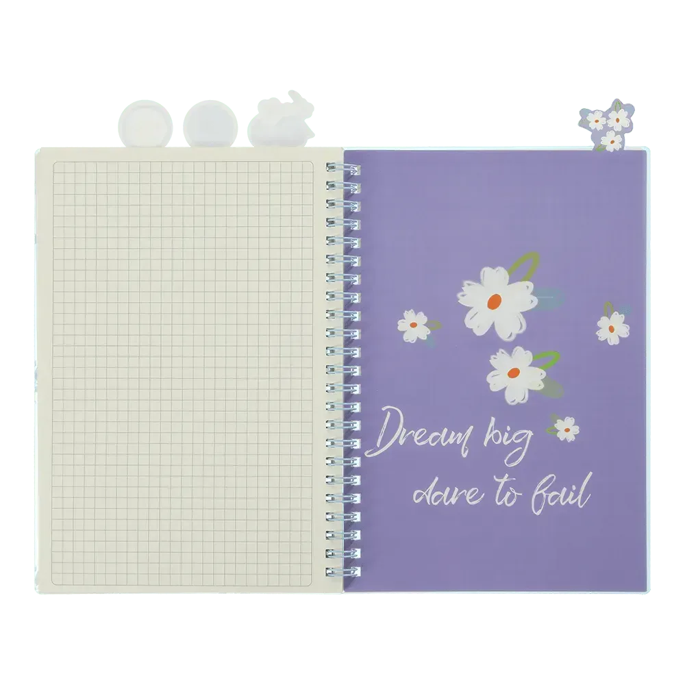 Зошит для записів А5 80 арк Arabeski, клітинка, пластикова обкладинка, кобальтовий, BM.2587-54 1