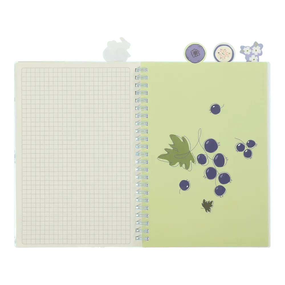 Зошит для записів А5 80 арк Arabeski, клітинка, пластикова обкладинка, кобальтовий, BM.2587-54 3