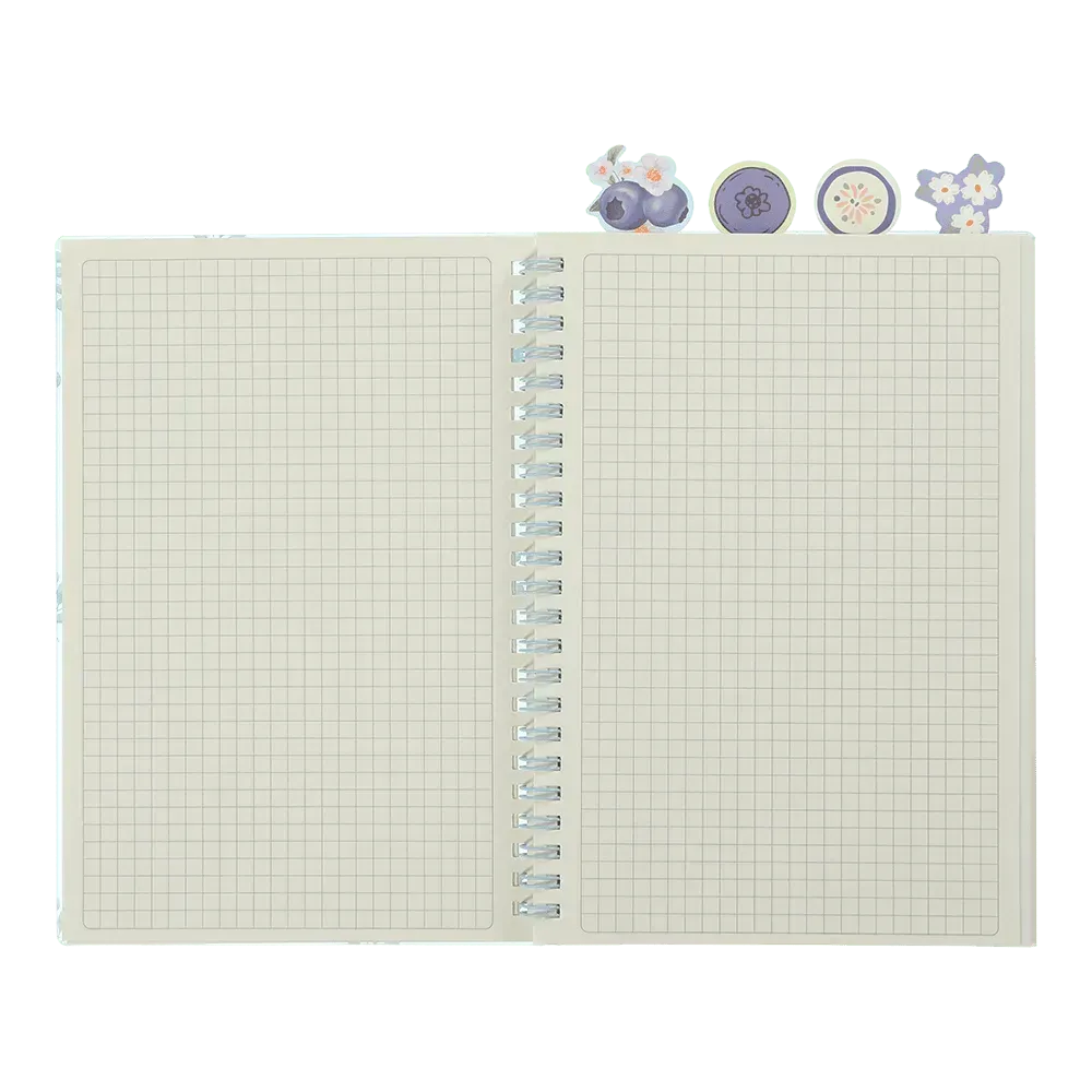 Зошит для записів А5 80 арк Arabeski, клітинка, пластикова обкладинка, кобальтовий, BM.2587-54 4