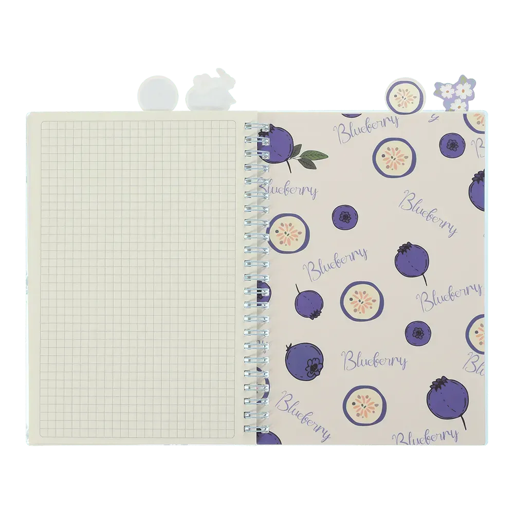 Зошит для записів А5 80 арк Arabeski, клітинка, пластикова обкладинка, кобальтовий, BM.2587-54 5