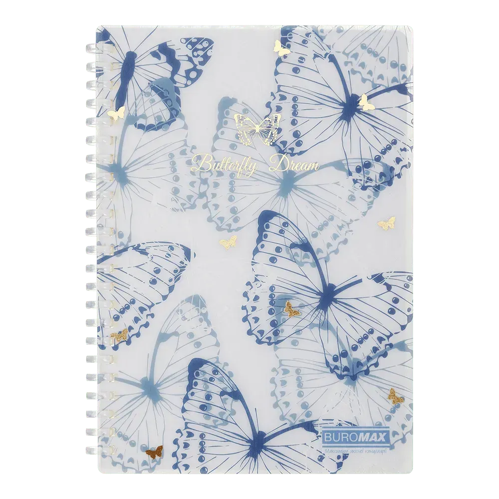 Зошит для записів А5 80 арк Arabeski, клітинка, пластикова обкладинка, синій, BM.2587-02