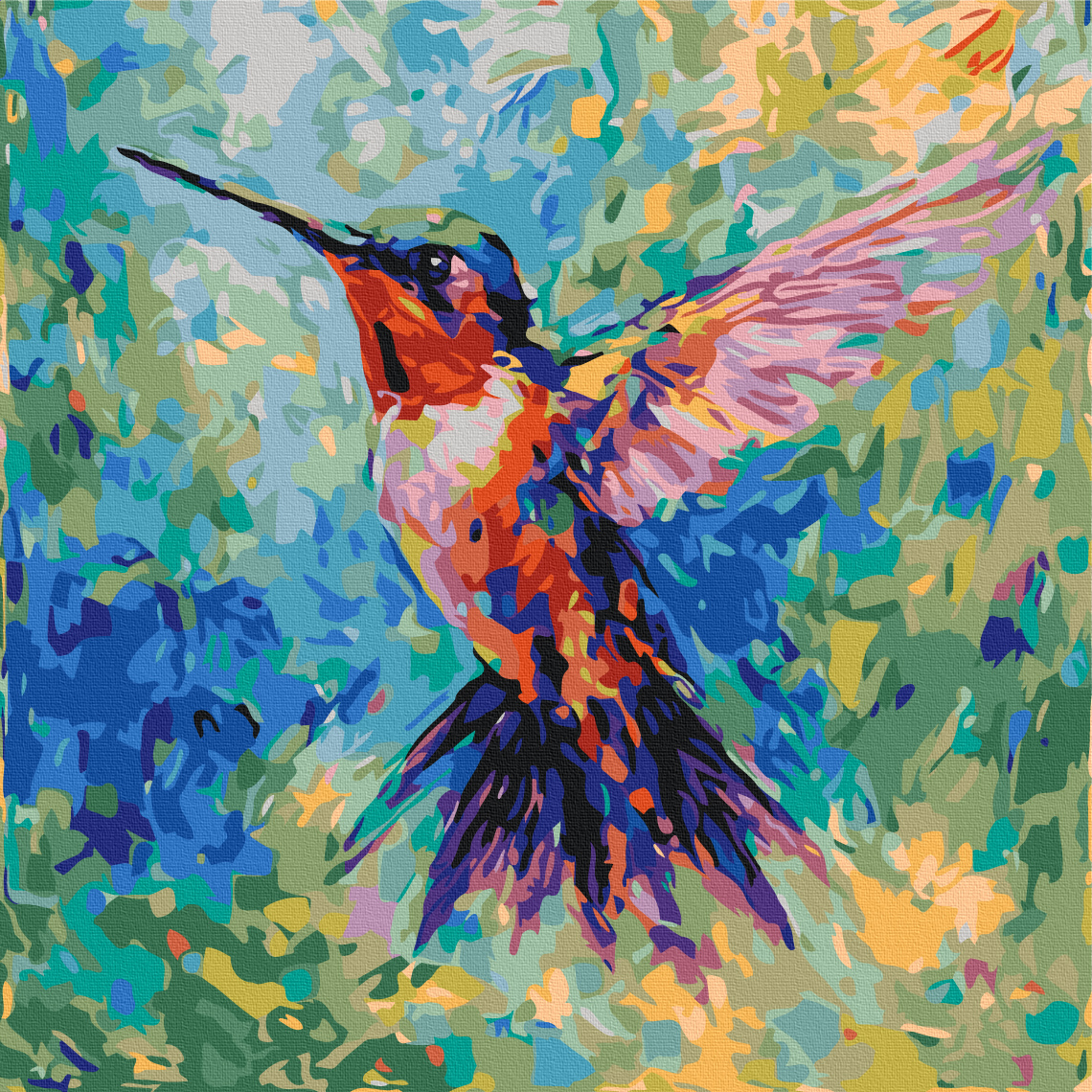 Картина по номерам 40*40 см "Цветовая колибри © Oleg Loburak", SBS54530