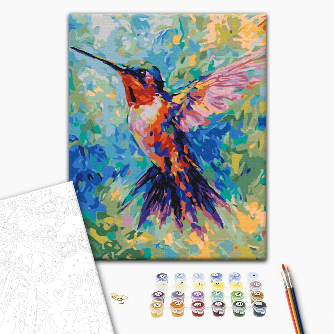 Картина по номерам 40*40 см "Цветовая колибри © Oleg Loburak", SBS54530 1