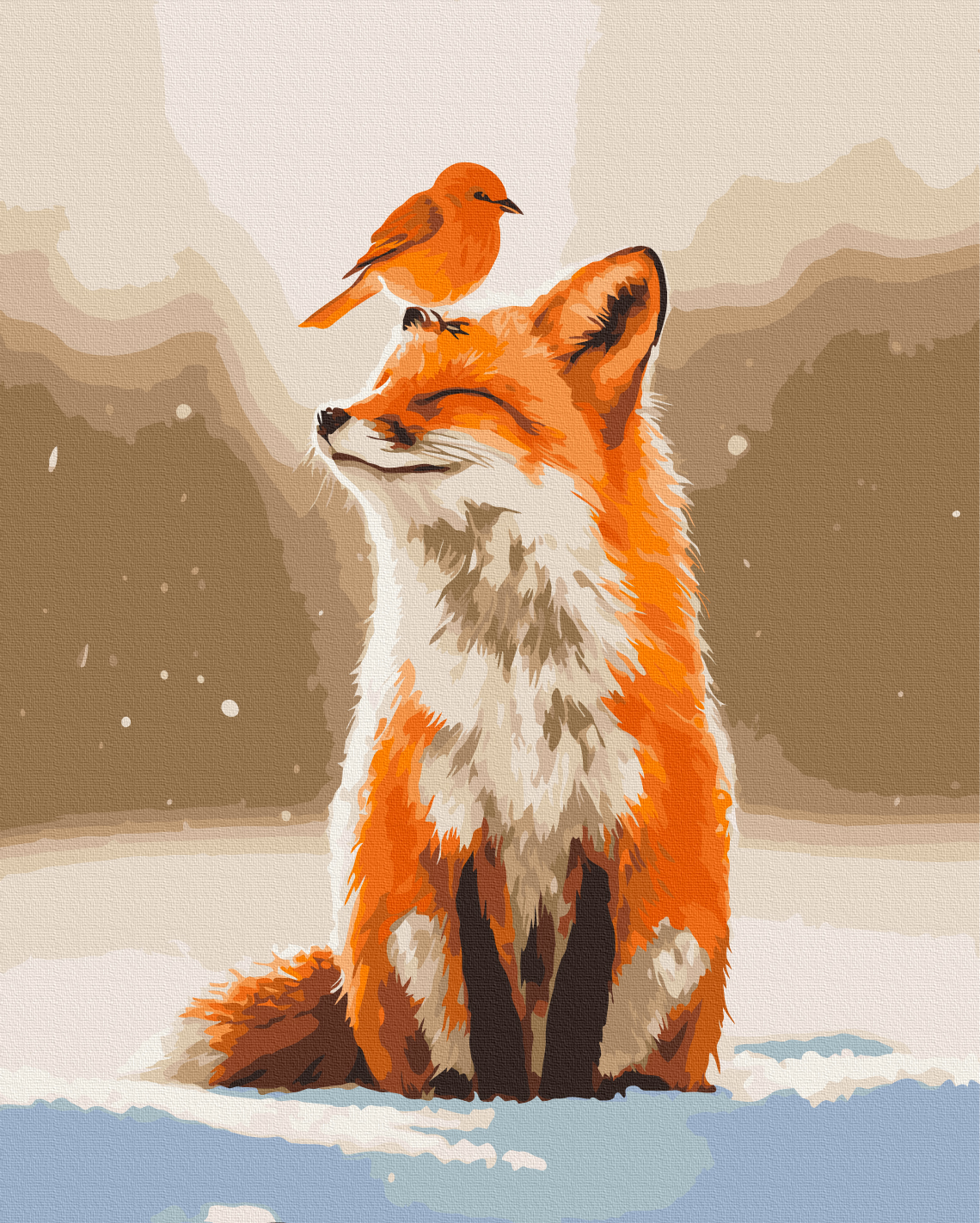 Картина по номерам 40*50 см "Друзья зимы", BS54489