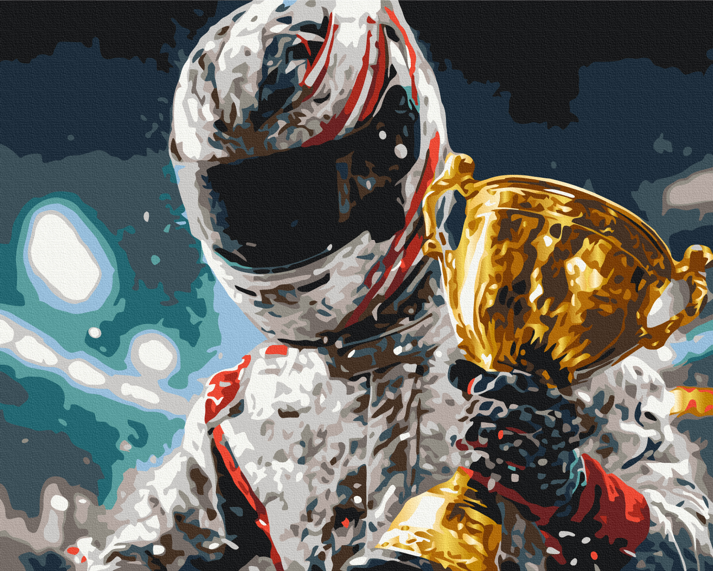 Картина по номерам 40*50 см "Путь чемпиона с красками металлик", BS54519