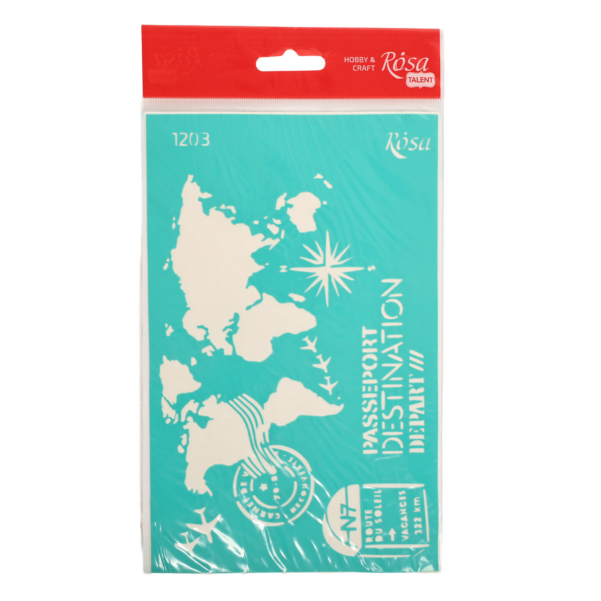 Трафарет самоклеючий Фоновий 13*20 см №1203 Архітектура Роса