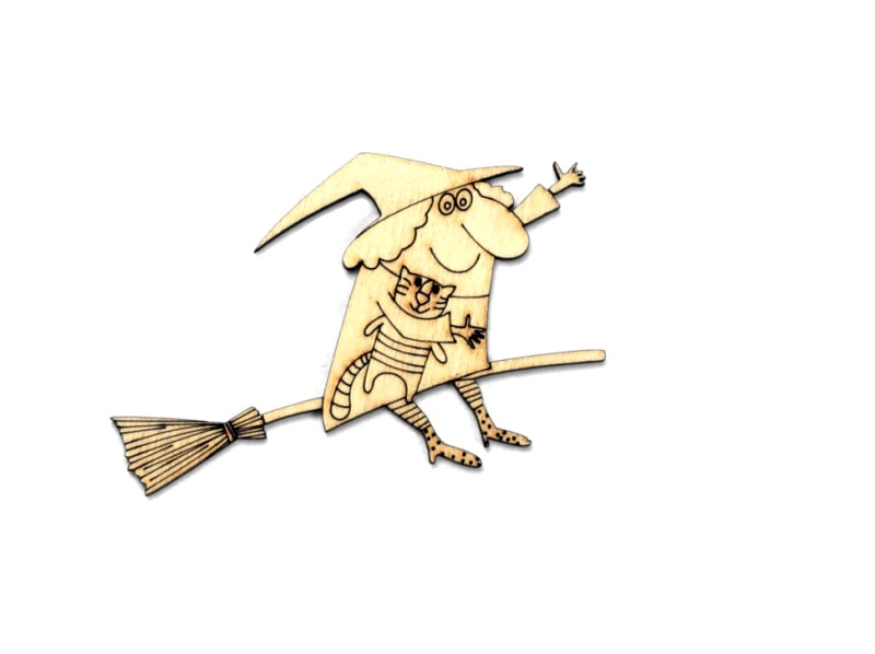 Заготовка деревянная "Ведьмочки "На шабаш 2", ZS006