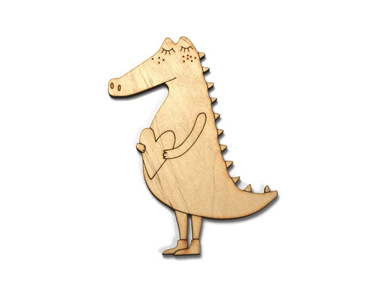 Заготовка магнита деревянная "Стою", 85*120 мм, ZS161