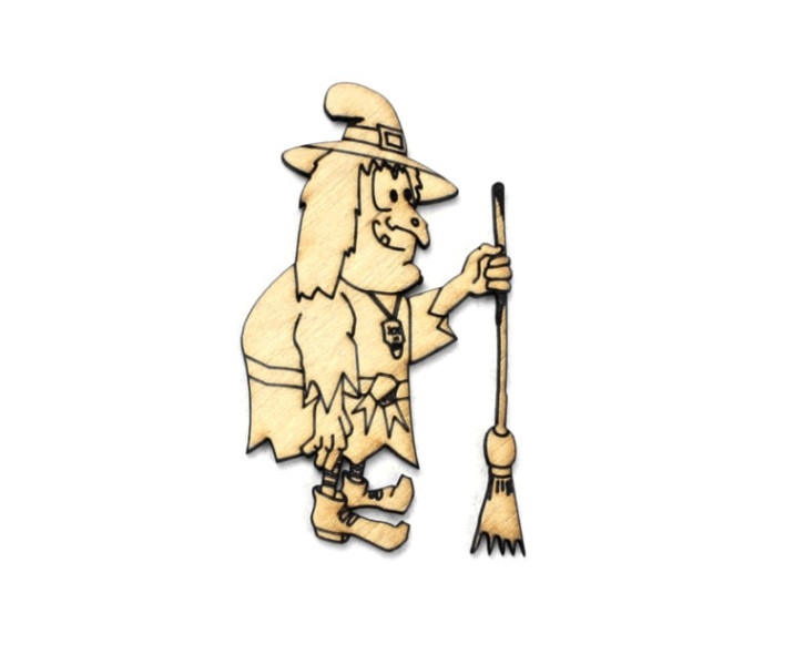 Заготовка деревянная "Ведьмочка из Лондона 2". ZS005-1