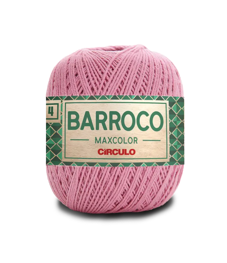 Пряжа 3390 Розовый (100% хлопок, 200гр. 338м. 6 мот. в уп.), ТМ "Barroco Maxcolor 4"