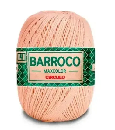 Пряжа 4224 Персиковый (100% хлопок, 200гр. 338м. 6 мот. в уп.), ТМ "BARROCO MAXCOLOR 4"