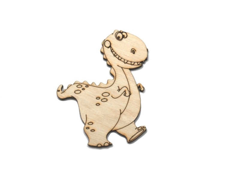 Заготовка магнита деревянная "Динопапа" 70*85 мм, ZS192