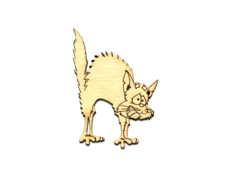 Заготовка магнита деревянная "Кот "Время ночи" 70*90 мм, ZS015