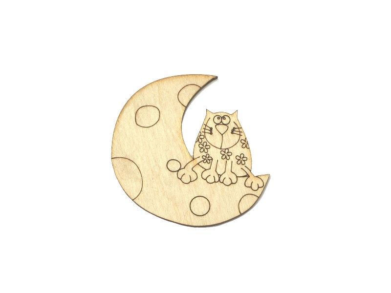 Заготовка магнита деревянная "Сырное счастье" 80*85 мм, ZS021