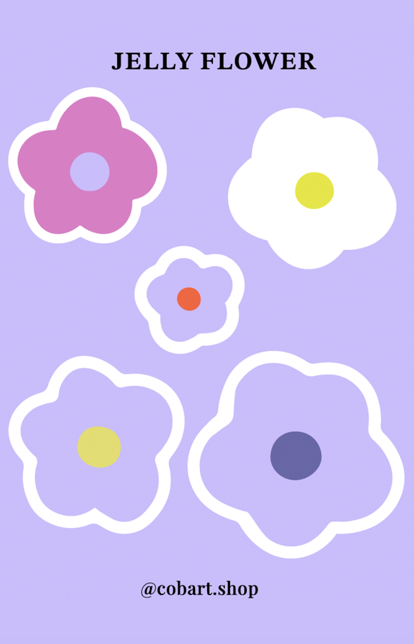 Стикерпак 3D А6 "Jelly flower" Cobart, СS-3D-210
