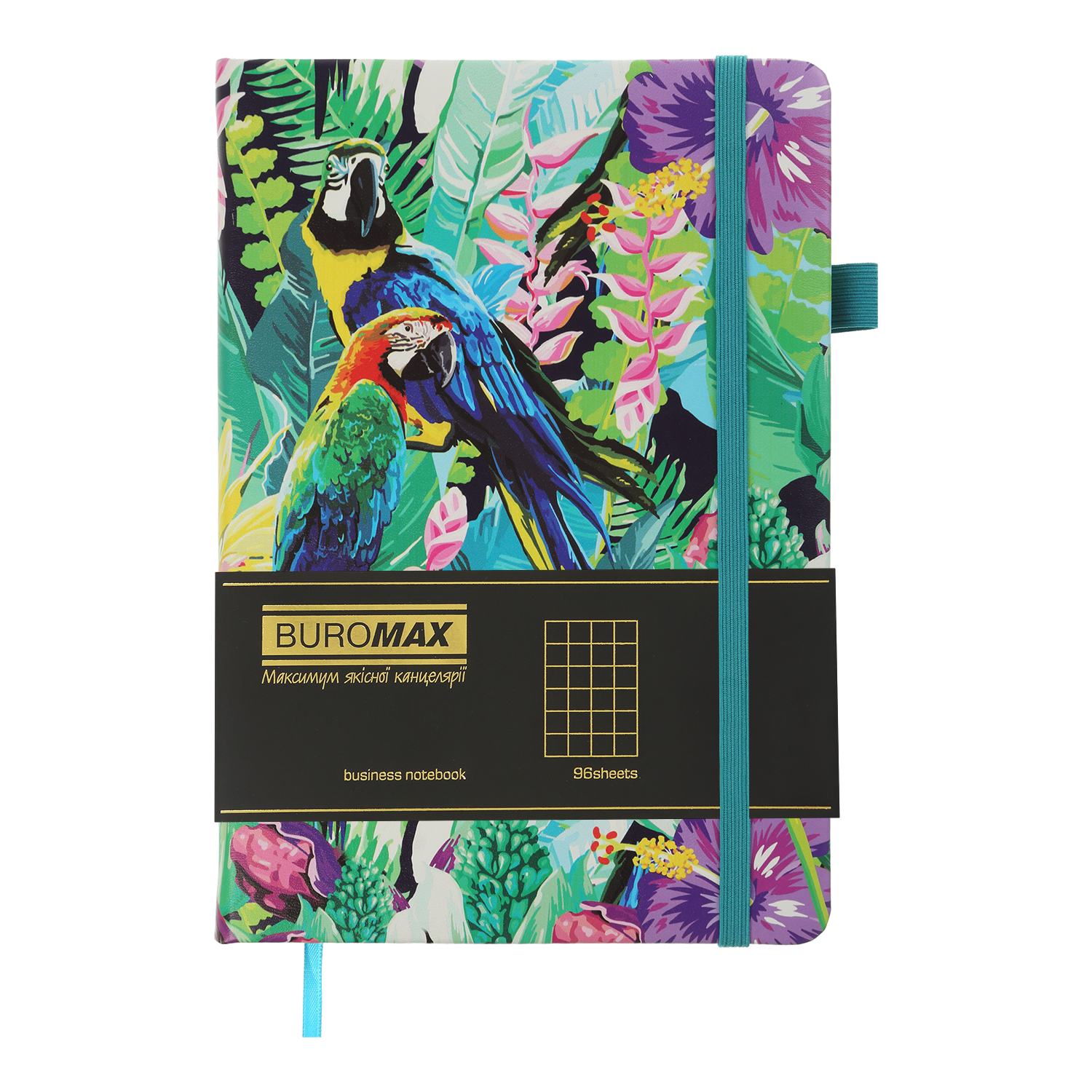 Блокнот деловой Exotic А5 96 л. кл, обл. искусственная кожа, бирюзовый, BM.295124-06 1