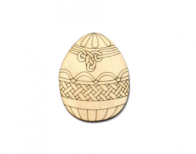 Заготовка-магнит деревянная "Пасхальное яйцо №2" 55*70 мм, P005