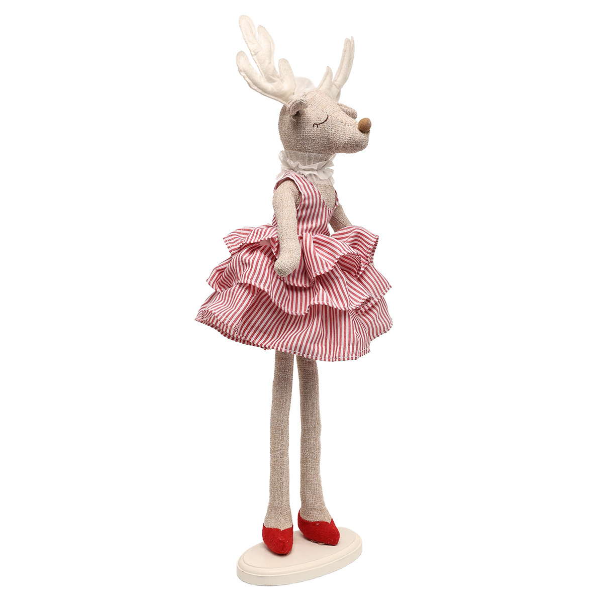 Прикраса новорічна Оленя-балерина на підставці 69 см рожева, 9768455 ТМ "A&G" 2