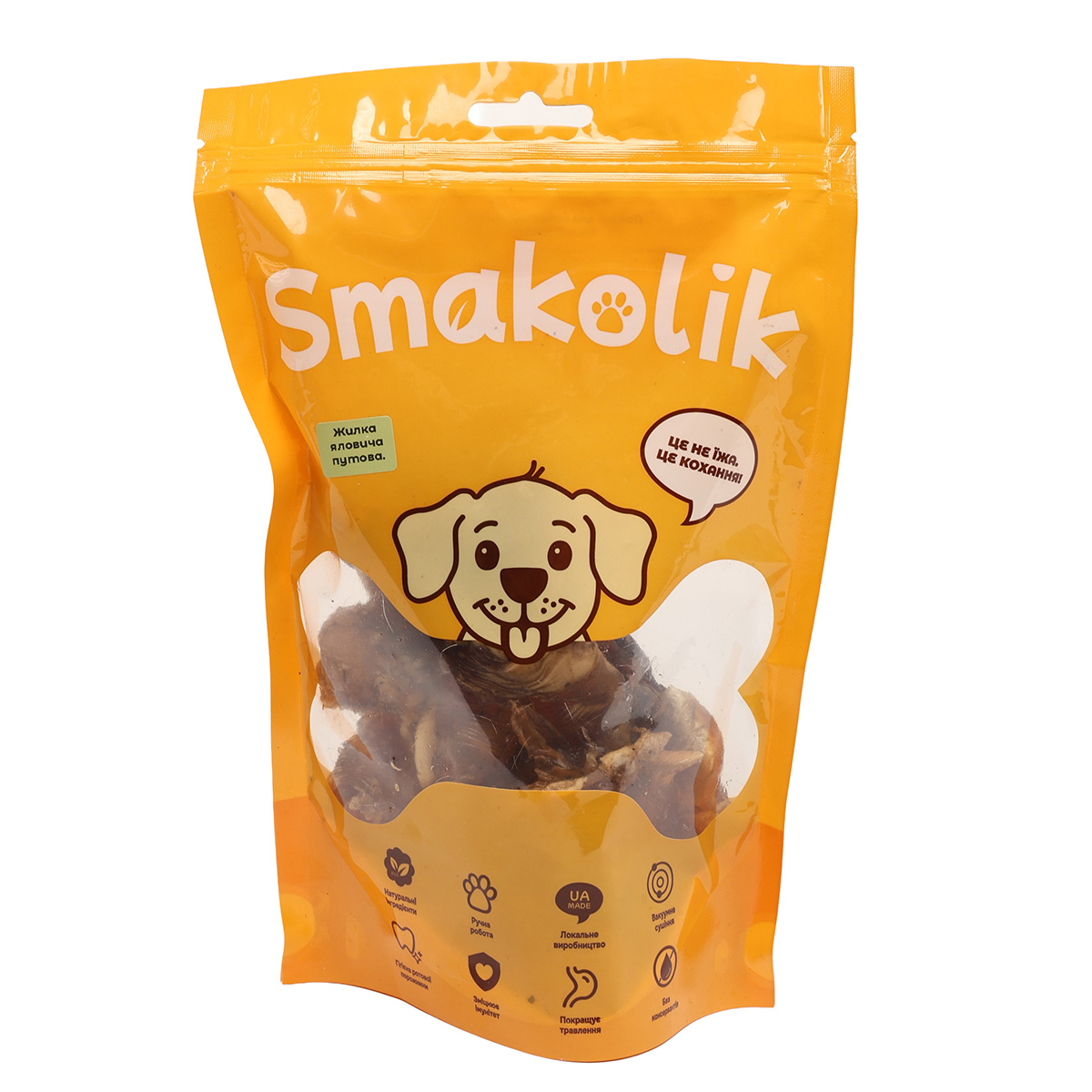 Лакомство для собак натуральные сушеные. Жилка говяжья путовая, 150г