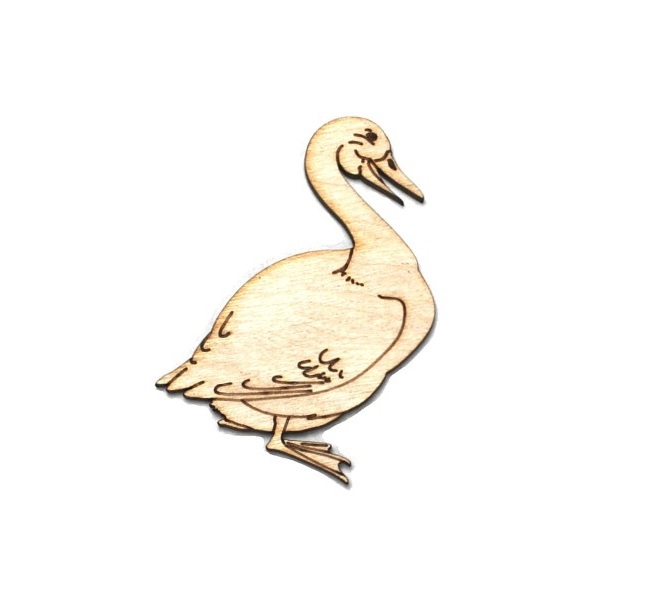 Заготовка магнита деревянная "Птичий двор - гусь (левый)", 60*85 мм, LK045-2