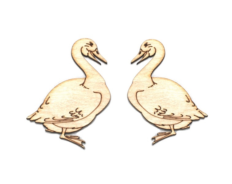 Заготовка магнита деревянная "Птичий двор - гусь (левый)", 60*85 мм, LK045-2 1