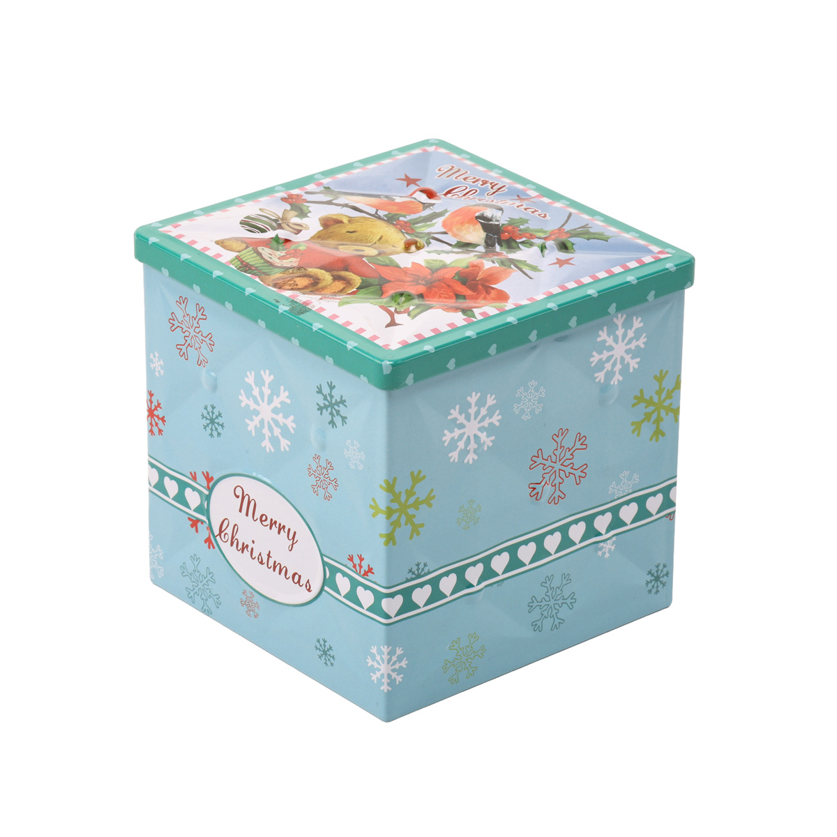 Подарункова коробка бляшана, 9*9*9 см, 6-1908-011