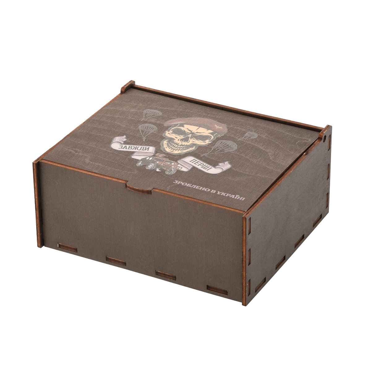 Набор подарочный военный 4 Profi в коробке "Всегда первые", (Фляга 9OZ+ 4 рюмки патрон 35D) 5