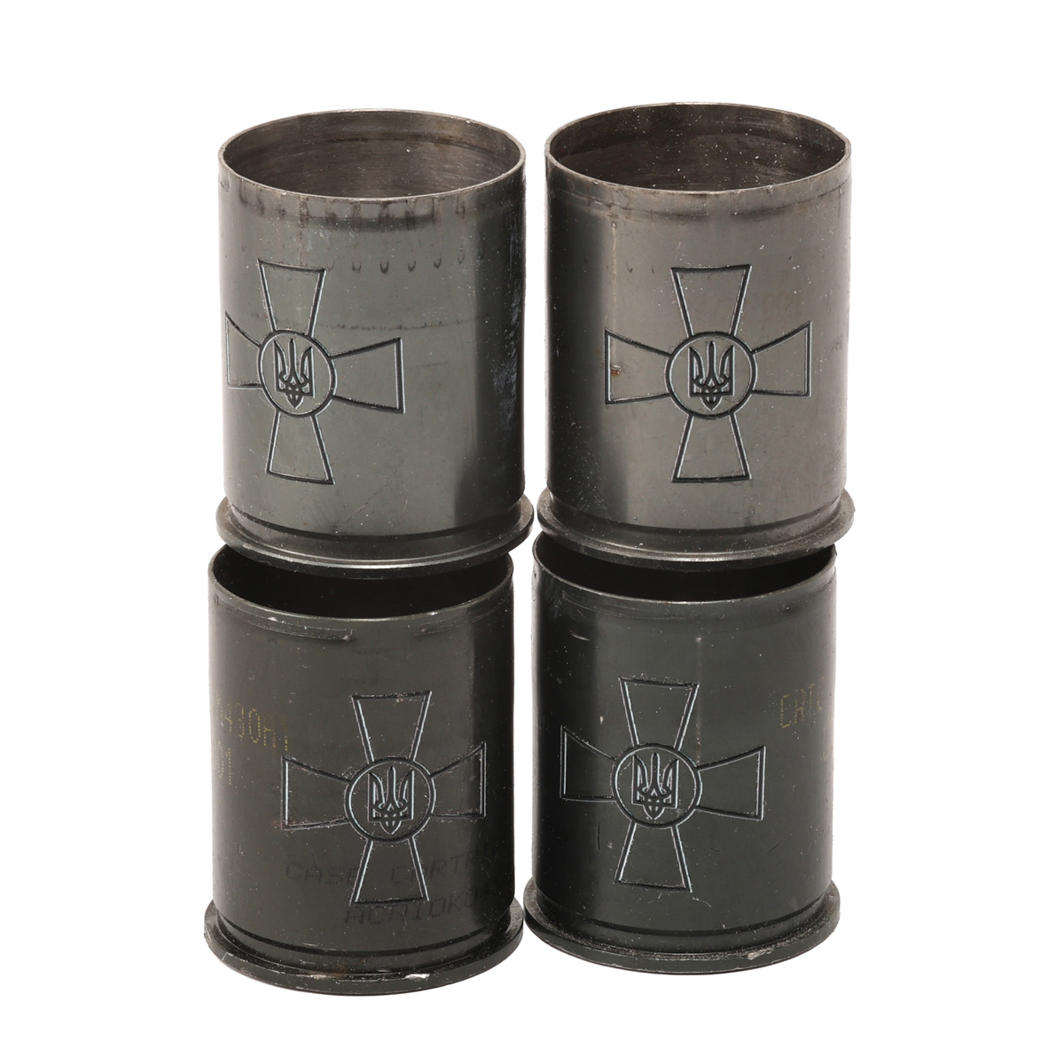 Набор подарочный военный 4 Profi в коробке Крест ВСУ (Фляга 9 OZ+ 4 рюмки патрон) 3