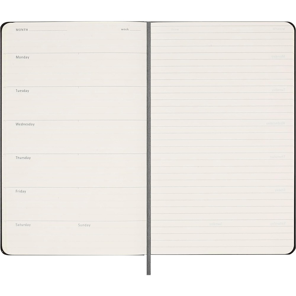 Щотижневик PRO з місцем для дат середній, чорний, Moleskine, DHUNDB12WN301 8
