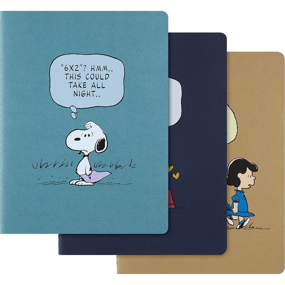 Набор записных книжек больших, Moleskine Peanuts (3шт), LEPECH41ACBND