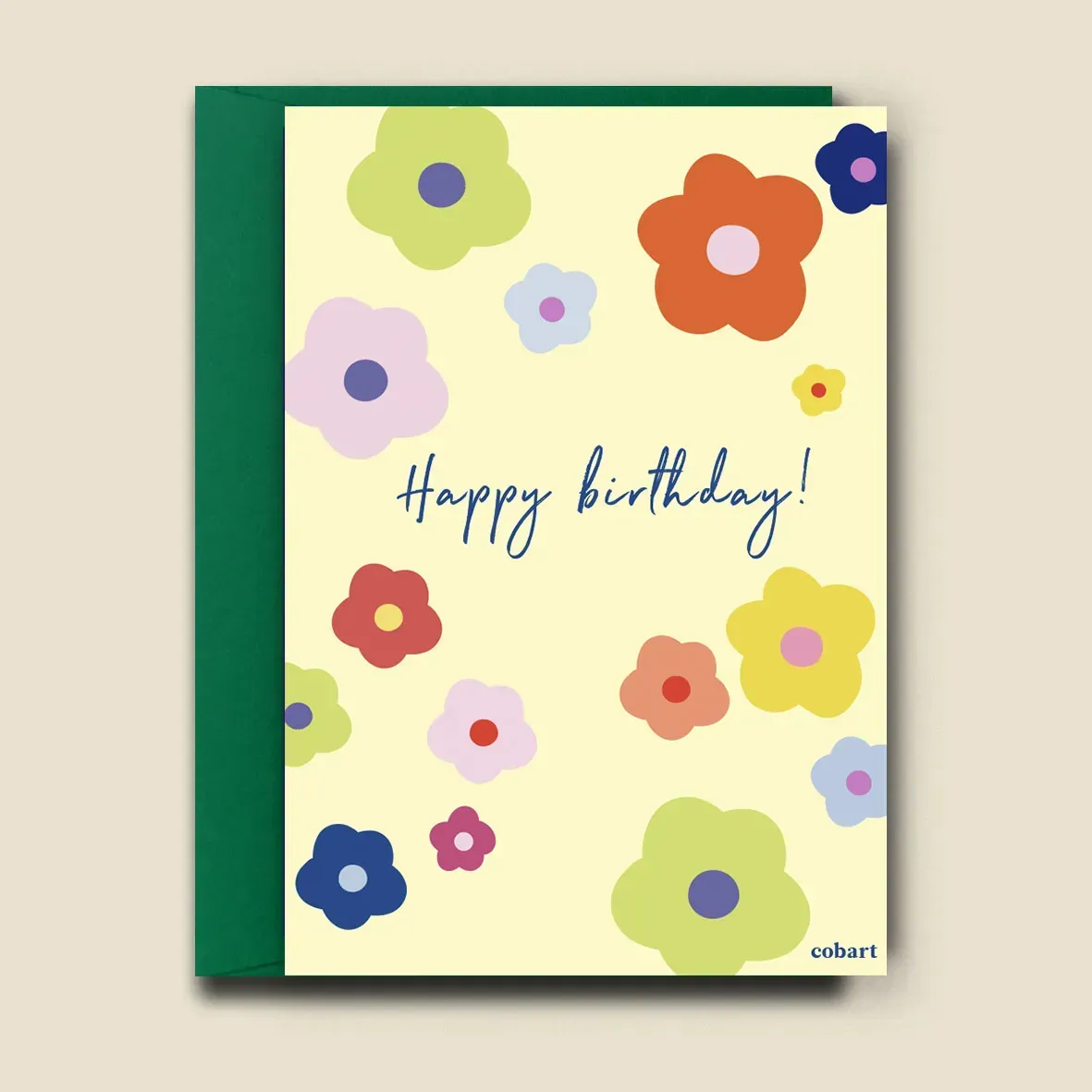 Открытка с конвертом А6 "Happy birthday", Cobart, СS-GС-024