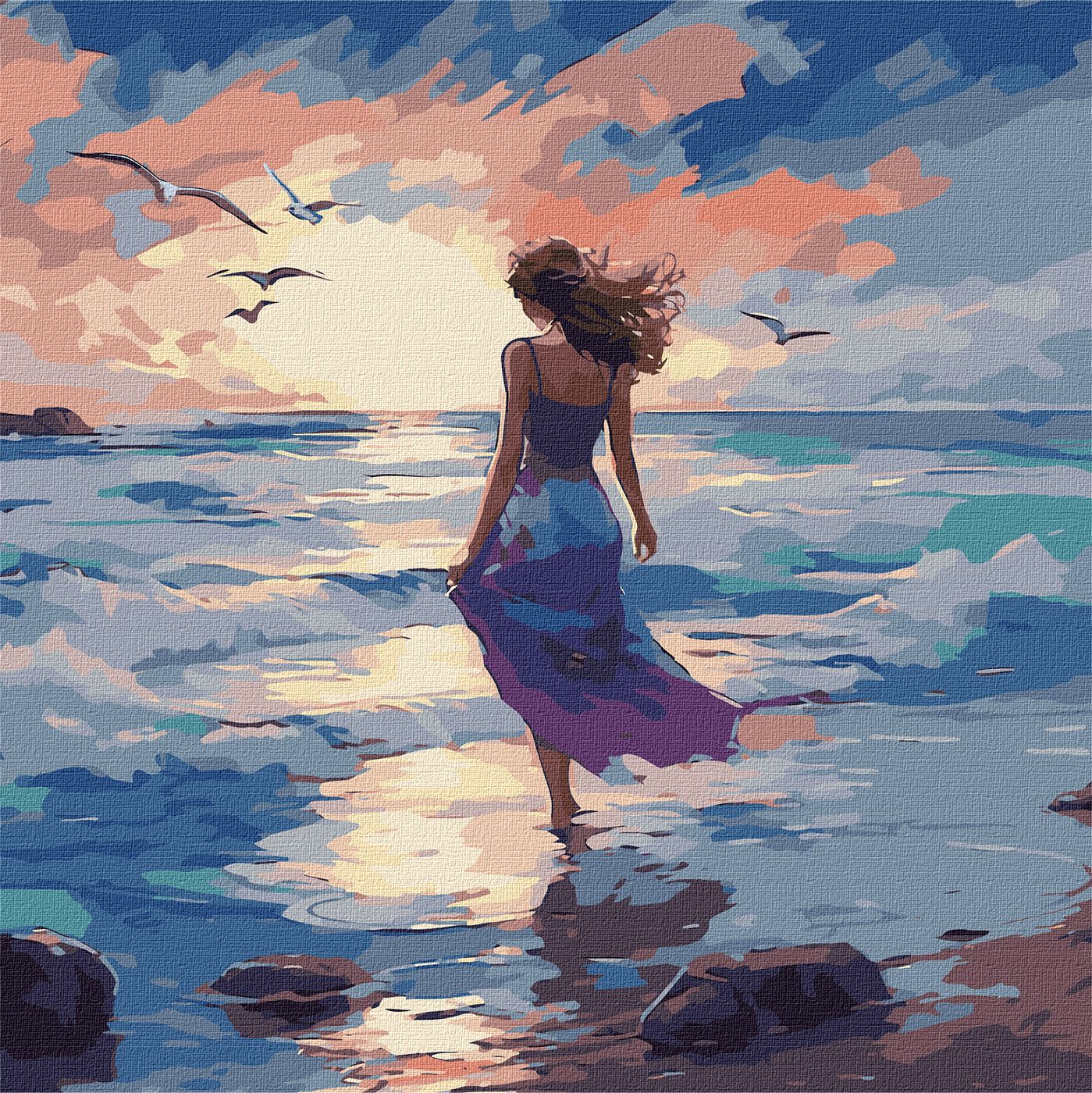 Картина по номерам 40*40 см "Прекрасная стихия", KHO8418, ТМ "Ideyka"