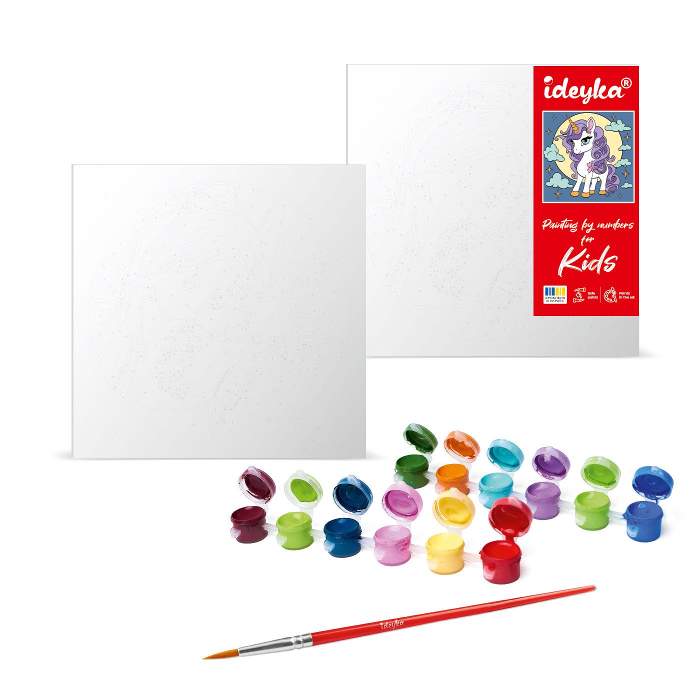 Набір для розпису по номерах для дітей 25*25 см "Закоханий гном", KHO1179 1