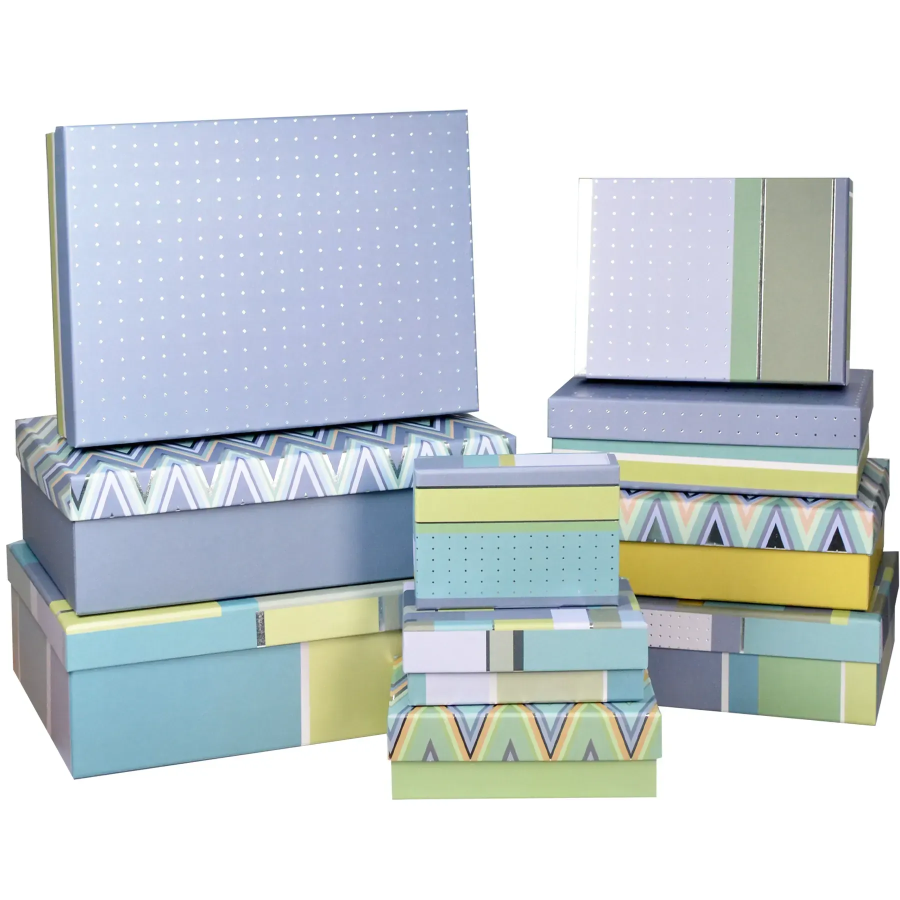 Подарункова коробка прямокутна, "Пастельна геометрія", 35*25*10 см, 111007789