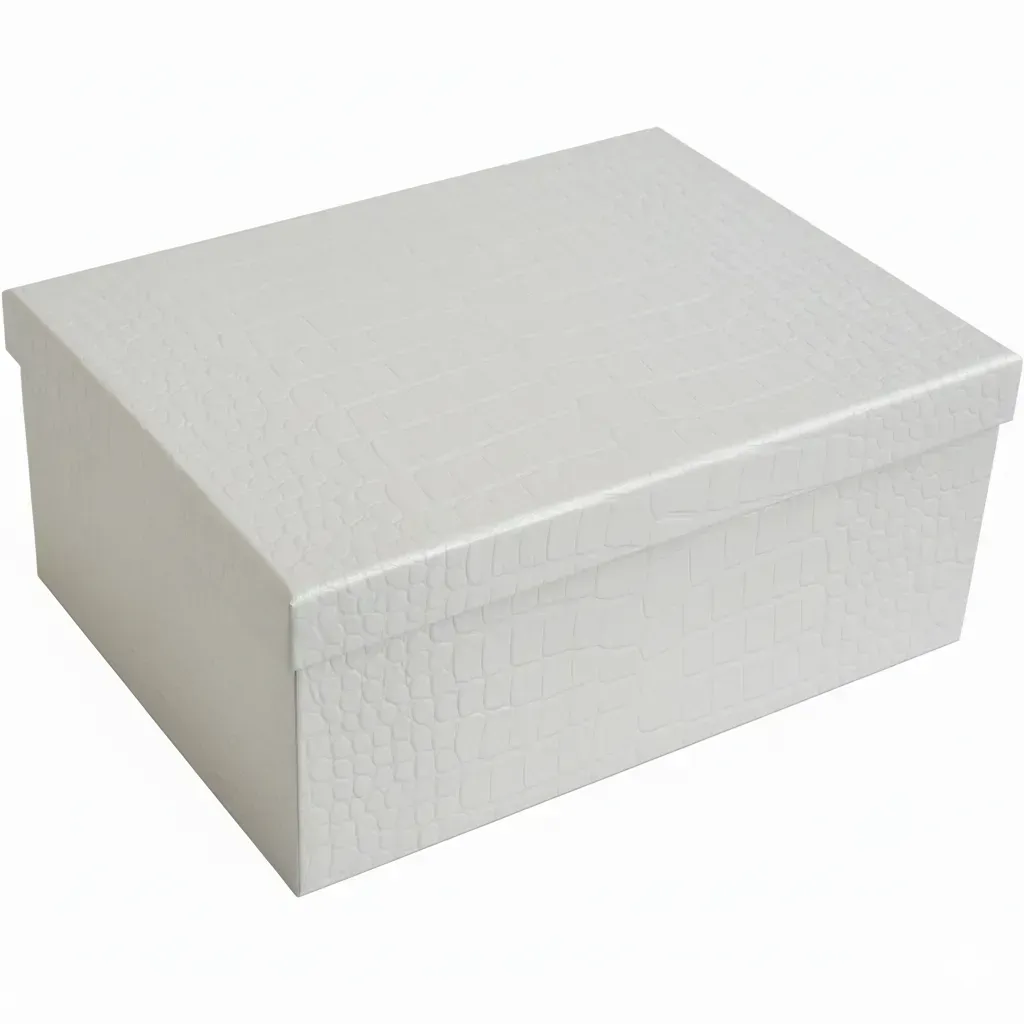 Подарункова коробка прямокутна, біла текстурна, 31*23*13,5 см, 1110246117 1