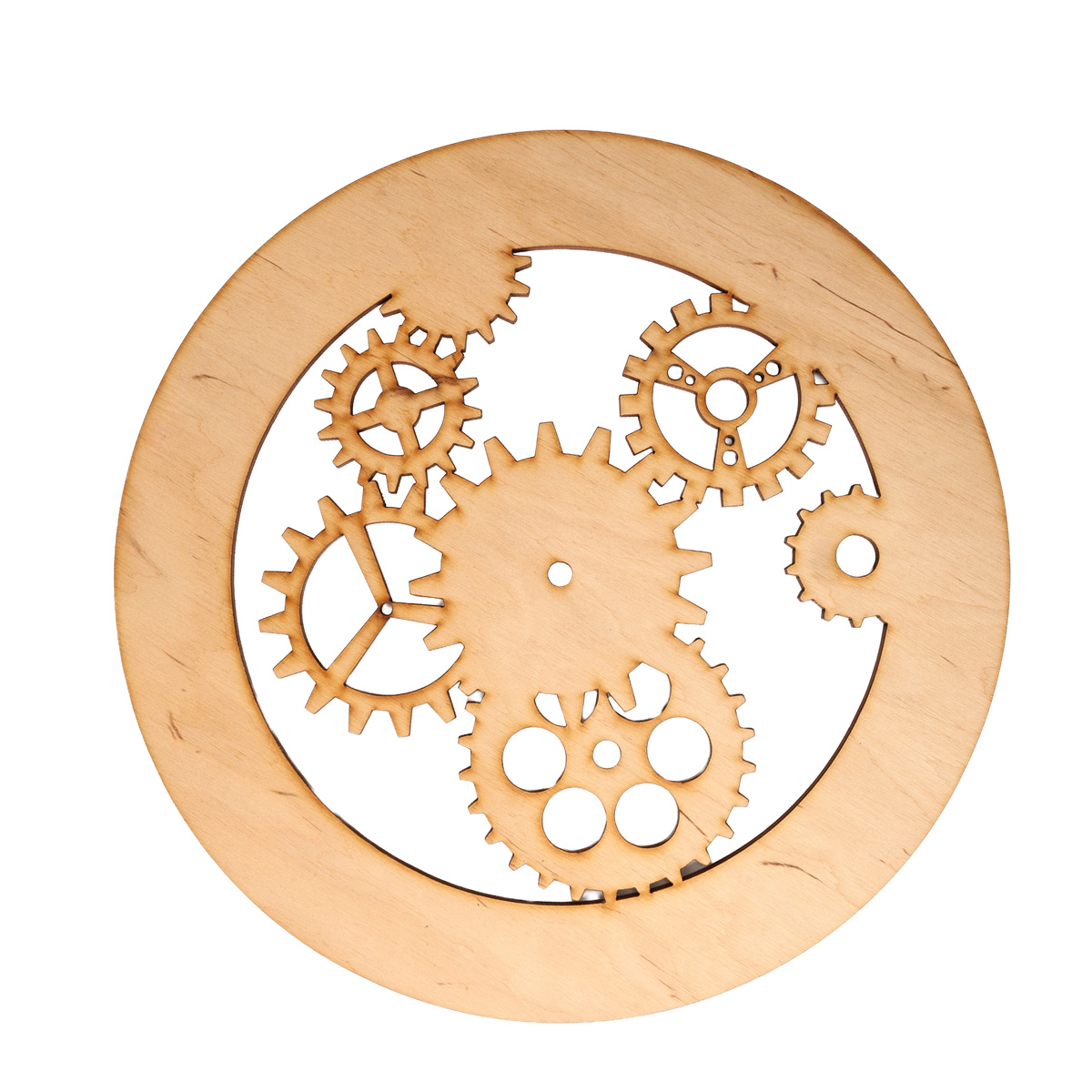 Заготовка деревянная Часы "Шестеренки" 300*300*4 мм, ЧС7
