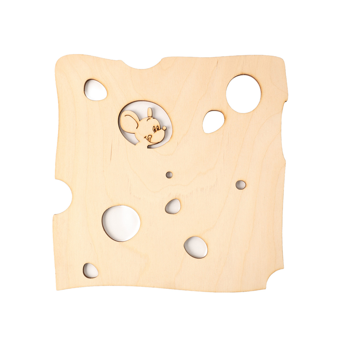 Заготовка деревянная Часы "Кусочек сыра" 247*250*4 мм, ЧС20