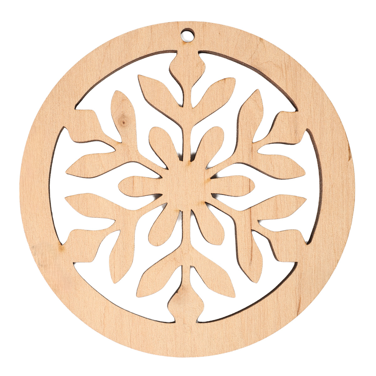 Заготовка деревянная Шар Снежинка, 10*10 см, 702358
