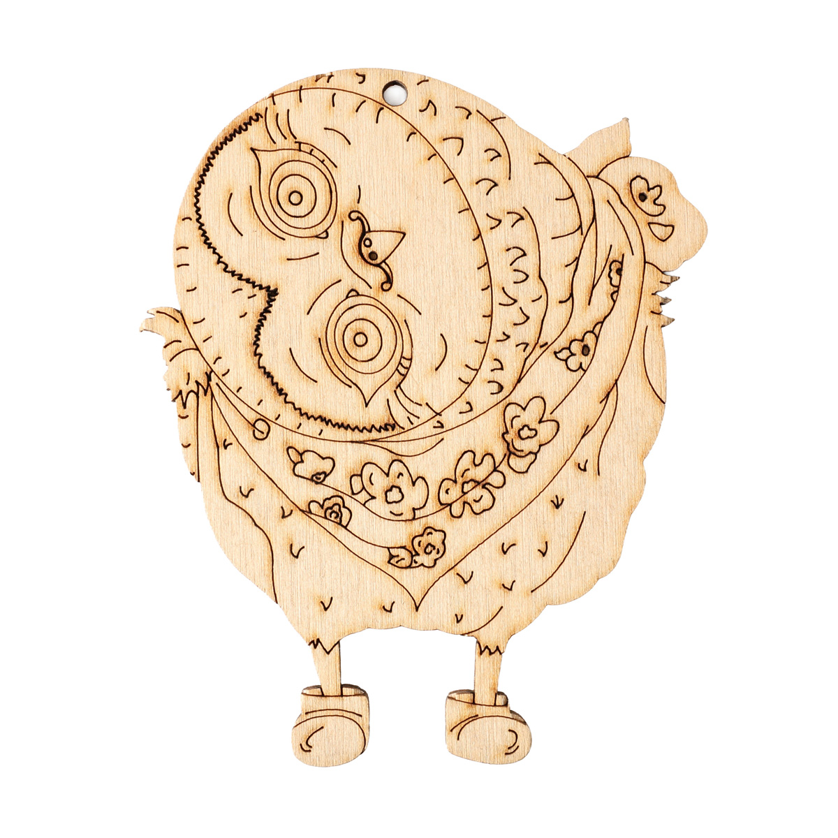 Заготовка деревянная Подвеска-раскраска "Сова такая сова", 9*7*0,4 см,  Р100