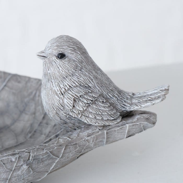 Декор для дому полістоун Годівниця/Ванна для птахів "Mirena" h=8 см, матовий сірий (2 види), 2018902 3